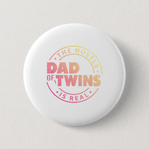 Vater von Twins Funny New Dad zu müde Liebe stolz Button
