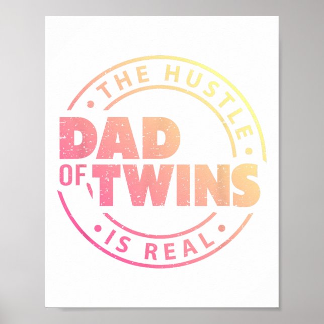 Vater von Twins Funny New Dad zu müde Liebe stolz  Poster (Vorne)