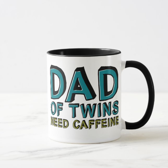 Vater von Twins NEED Koffein Tasse (Rechts)