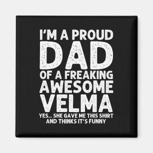 Vater von Velma Geschenk Vatertag Witzig Personali Magnet
