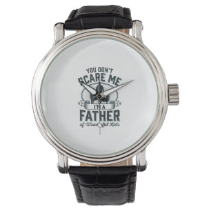 Vater von wunderbaren Kindern Vintage-Zitat-Design Armbanduhr