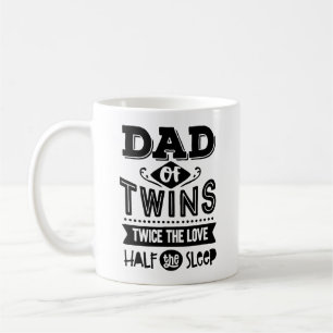 Vater von Zwillingen doppelte Liebe halber Schlaf Kaffeetasse