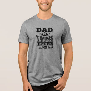 Vater von Zwillingen doppelte Liebe halber Schlaf Tri-Blend Shirt