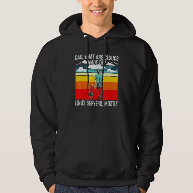 Vater Was sind Wolken aus Linux Programmierer Retr Hoodie (Vorderseite)