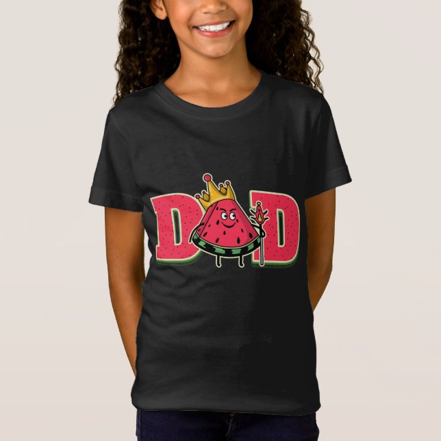 Vater Watermelon Design - Funny Summer Melon Fruch T-Shirt (Vorderseite)