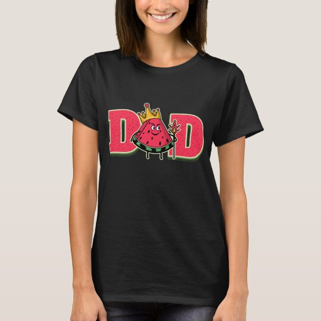 Vater Watermelon Design - Funny Summer Melon Fruch T-Shirt (Vorderseite)