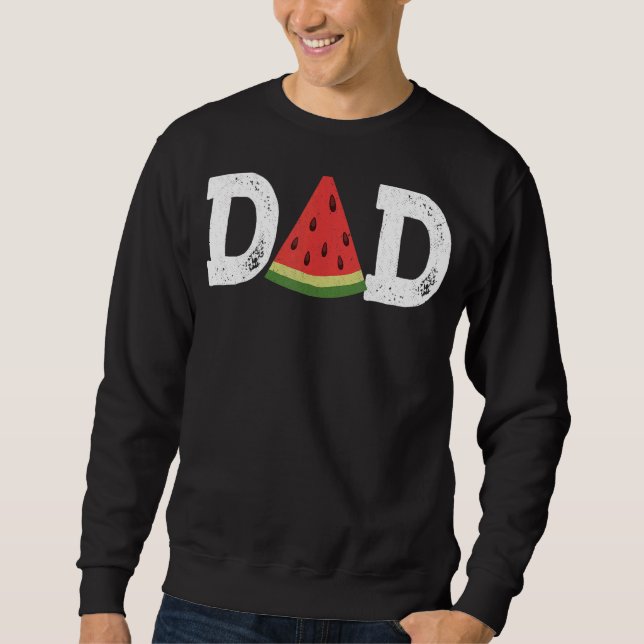 Vater Watermelon Sommer Früchte Grosses Vatertag Sweatshirt (Vorderseite)