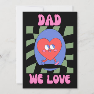 "VATER WE LIEBE" Tag der Vater des Roten Herzens Feiertagskarte