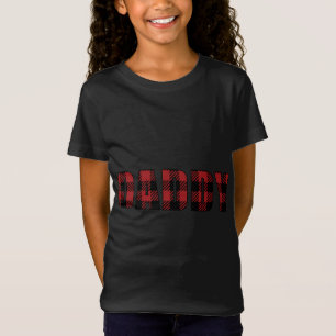 Vater Weihnachten Daddy Buffalo Karierte Familieno T-Shirt