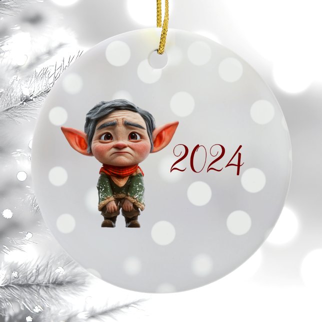 Vater Weihnachten Elf Keramik Ornament (Von Creator hochgeladen)