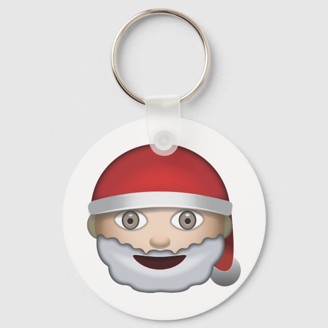 Vater Weihnachten Emoji Schlüsselanhänger (Vorderseite)