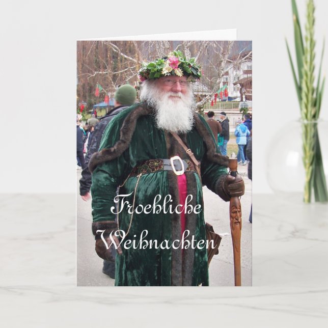 Vater-Weihnachten Feiertagskarte (Vorderseite)