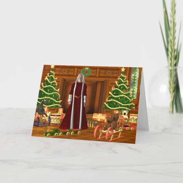 Vater-Weihnachten Feiertagskarte (Vorderseite)