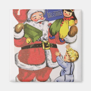 Vater-Weihnachten, viktorianische Weihnachtskarte Magnet