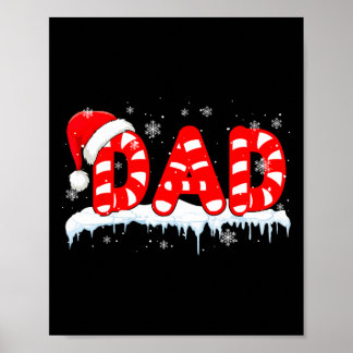 Vater Weihnachts Candy Cane Santa Costume Familie Poster