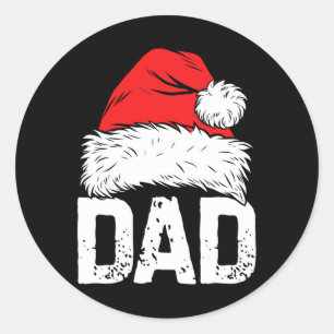 Vater Weihnachtsfamilie Matching Pajamas Papa X Runder Aufkleber