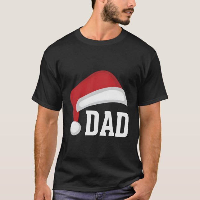 Vater Weihnachtsmannmütze Vater Weihnachtsfeiertag T-Shirt (Vorderseite)