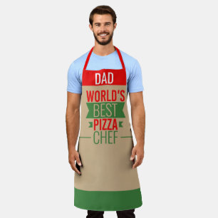 Vater - Weltbester Pizza-Koch - Tricolor in tan Schürze