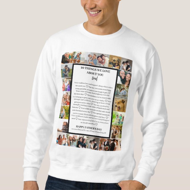 Vater Wertschätzung | Vatertag 22 FotoCollage Sweatshirt (Vorderseite)