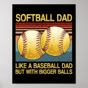 Vater wie Baseball Vater Funny Vater Vatertag Männ Poster