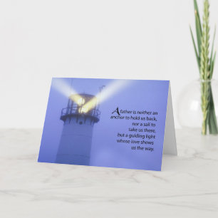 Vater wie ein Leuchtturm Karte