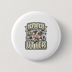 Vater wie keine andere lustige Kuh Vintage Vektor  Button