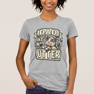 Vater wie keine andere lustige Kuh Vintage Vektor  T-Shirt