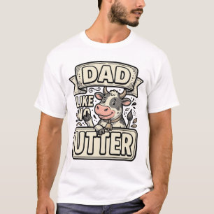 Vater wie keine andere lustige Kuh Vintage Vektor  T-Shirt