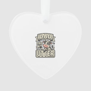 Vater wie keine andere lustige Kuh Vintage-Vektorg Ornament