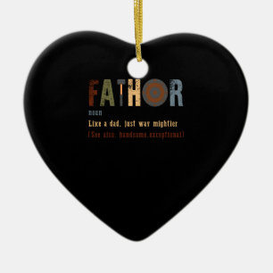 Vater wie Papa nur viel Mächtiger Held Papa Keramik Ornament
