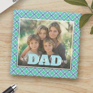 Vater Wir Liebe Sie Blue Green Custom Foto Steinuntersetzer