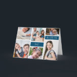 Vater Wir Liebe Sie FotoCollage Karte<br><div class="desc">Moderne Foto Collage Card. Design verfügt über 6 Foto und Vater Wir Liebe Sie In trendiger Schrift auf einem Marineschirm. Perfektes Geschenk für Väter Tag,  Weihnachten oder Geburtstag etc.</div>