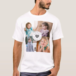 Vater Wir Liebe Sie Niedlich Herzkinder 4 Foto Col T-Shirt