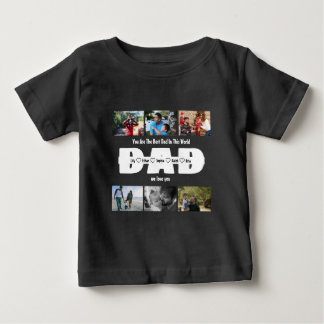 Vater, wir Liebe Sie - Vatertag 6 FotoCollage Baby T-shirt