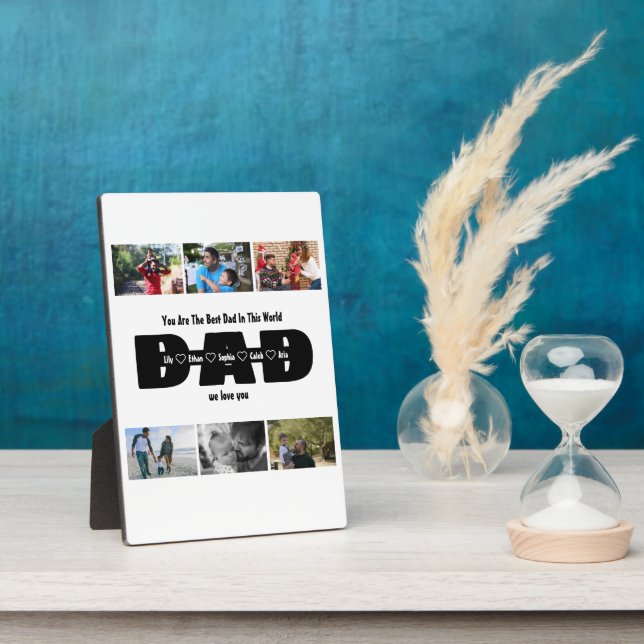 Vater, wir Liebe Sie - Vatertag 6 FotoCollage Fotoplatte (Seite)