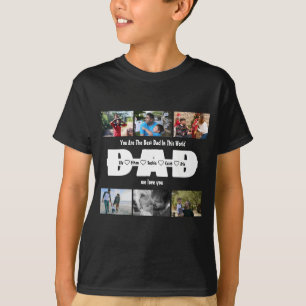 Vater, wir Liebe Sie - Vatertag 6 FotoCollage T-Shirt