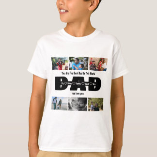 Vater, wir Liebe Sie - Vatertag 6 FotoCollage T-Shirt