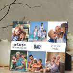 Vater Wir Liebe Sie zum Outfield und zurück 6 Foto Fotoplatte<br><div class="desc">Sagen wir, wir Liebe Sie Papa mit einer coolen Foto-Plakette, die Sie anpassen können mit 6 Ihrer Lieblings-Fotos oder Instragram-Bilder. Die niedliche Formulierung ist vollständig editierbar und liest derzeit "Papa wir Liebe Sie ins Outfield & Back" - perfekt für einen Baseballpapa! Sie können auch Ihren Namen hinzufügen. Das Design ist...</div>
