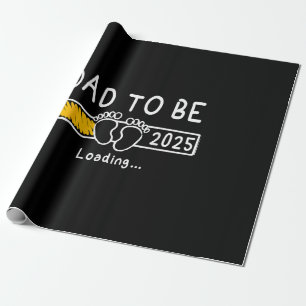 Vater wird 2025 Papa wird 2025 Daddy To Be beworbe Geschenkpapier