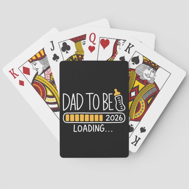Vater wird 2026 zum Daddy befördert Neuer Vater  Spielkarten (Rückseite)