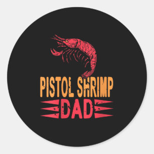 Vater "Womens Stol Shrimps" Krebstischer Spaß für Runder Aufkleber