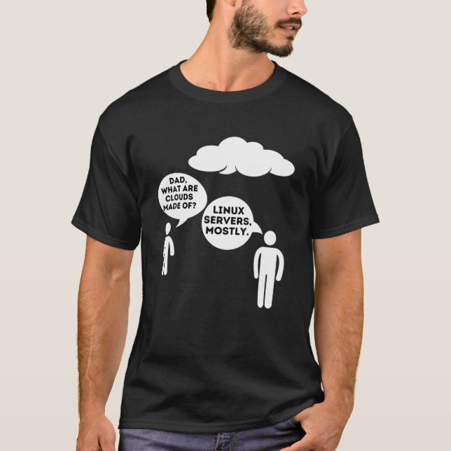 Vater Woraus bestehen Wolken? - Funny Programmer & T-Shirt (Vorderseite)