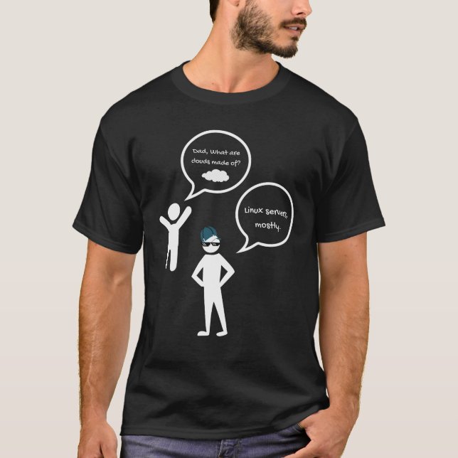 Vater, woraus bestehen Wolken? Linux-Server meiste T-Shirt (Vorderseite)