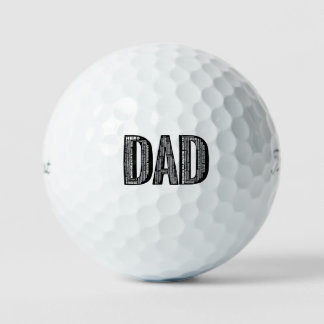 VATER Word Cloud Golf Ball - Vatertag Heldengesche