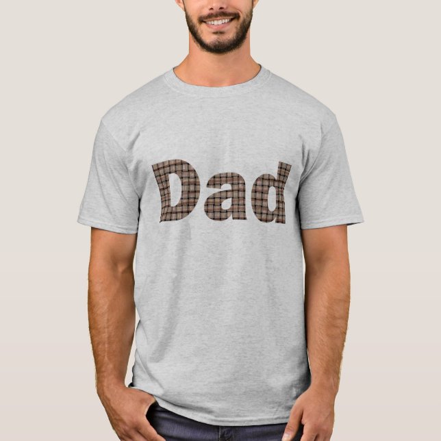 Vater Word in Rustic Burlap Weave Muster T - Shirt (Vorderseite)