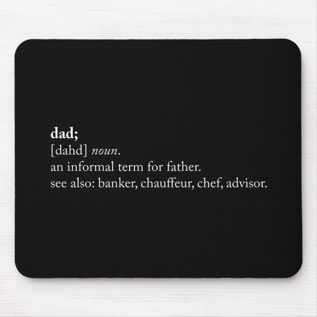 Vater - Wörterbuch-Definition Mousepad (Vorne)