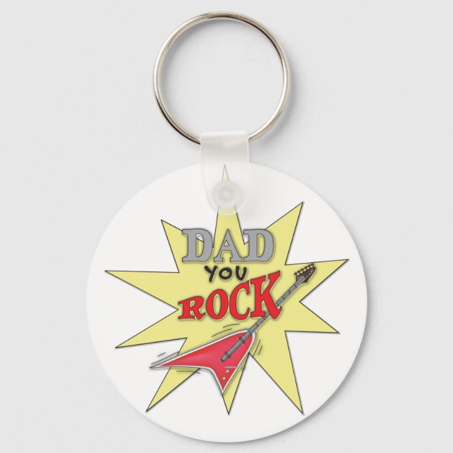 Vater You Rock Schlüsselanhänger (Vorderseite)