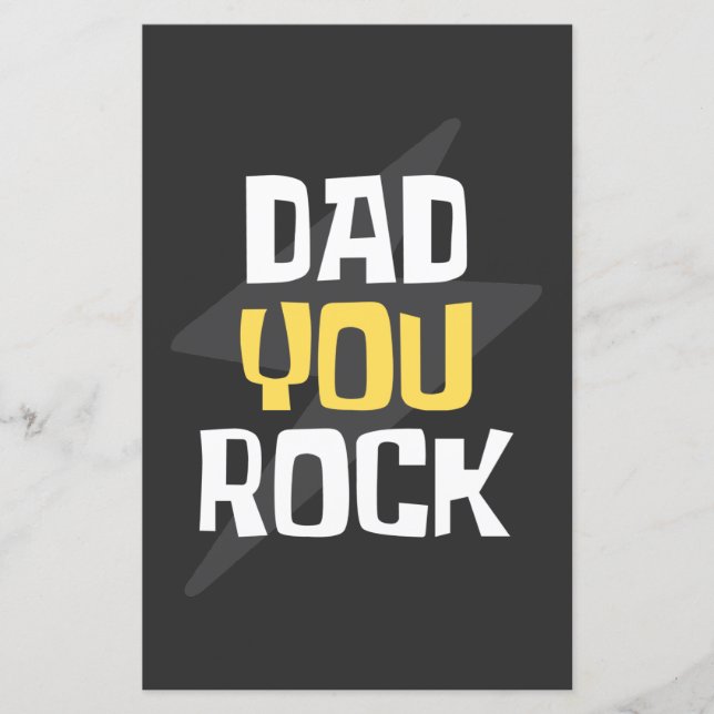 Vater You Rock - Vatertag / Geburtstagsgeschenk (Vorderseite)