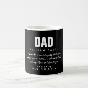 Vater-Zitat Schwarz-Weiß Modern Kaffeetasse