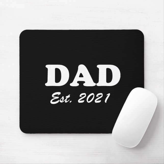 Vater Zolltarifdatum Schwarz-weiß modern Mousepad (Mit Mouse)